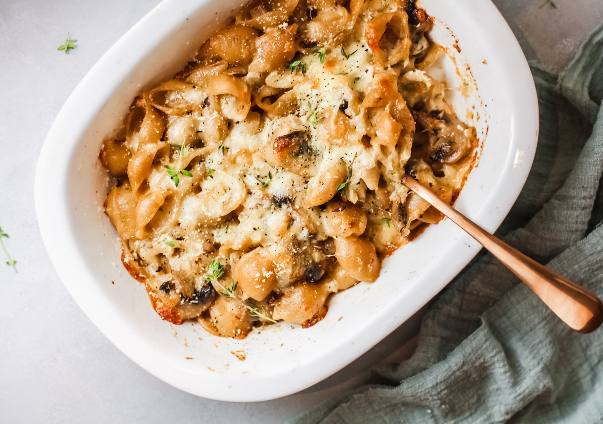 Creamy French Onion Pasta Bake