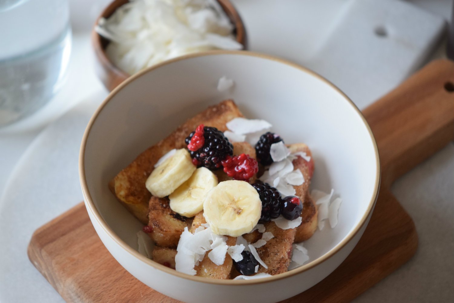 French Toast Bowl with Cinnamon Sugar