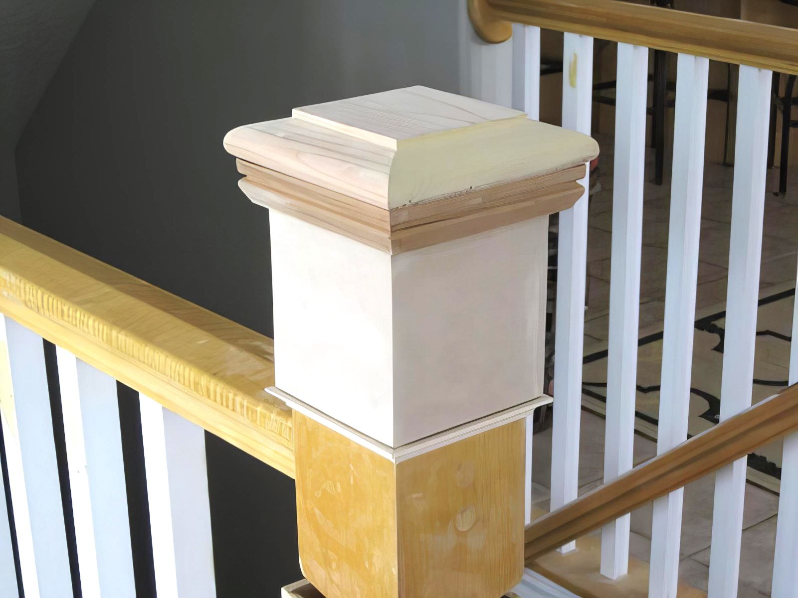 13 Newel Post DIY TDA Decorating And Design Featured On @Remodelaholic 600x450 115623