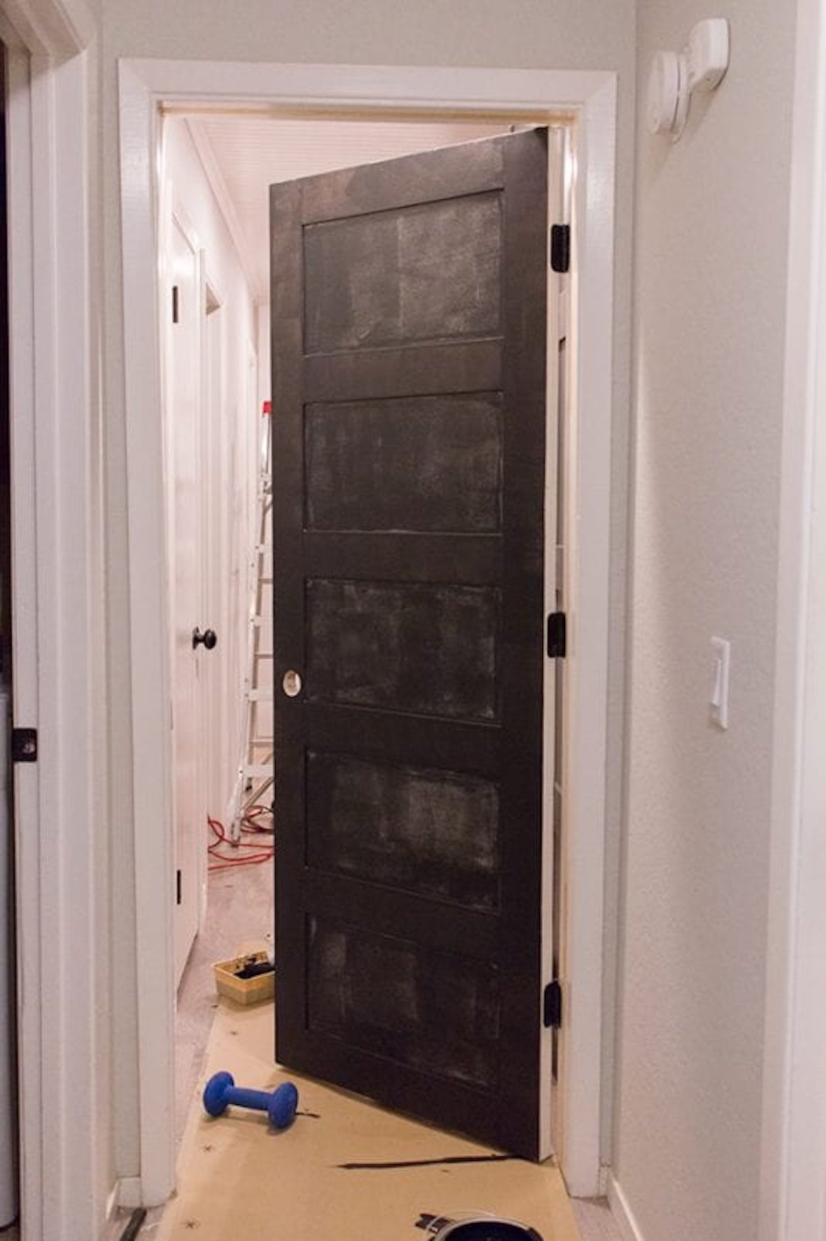 Add Style To An Old Door With Panels And Paint By Jenna Sue Design Co Featured On @Remodelaholic 533x800