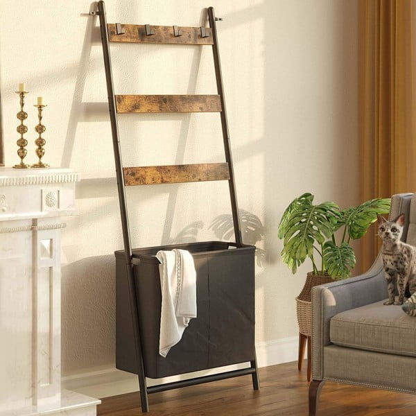 Blanket Ladder With Basket Hamper Hooks, Amazon