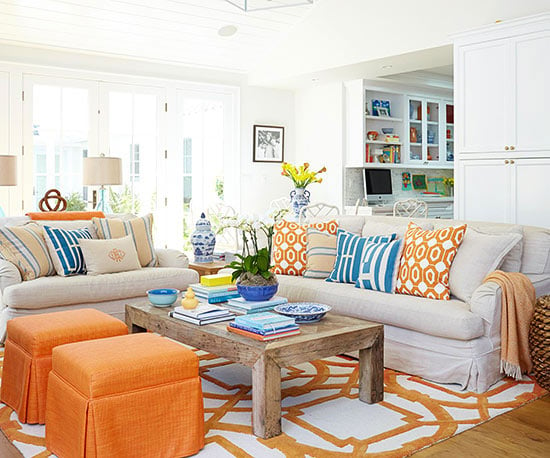 Colorful Living Room Via Better Homes & Gardens