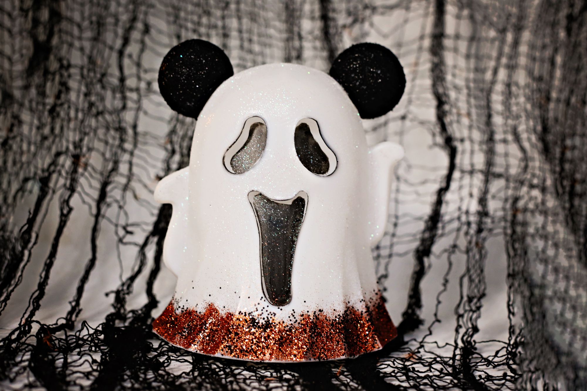 DIY Mickey Mouse Ghost Luminary Orange 3, Remodelaholic