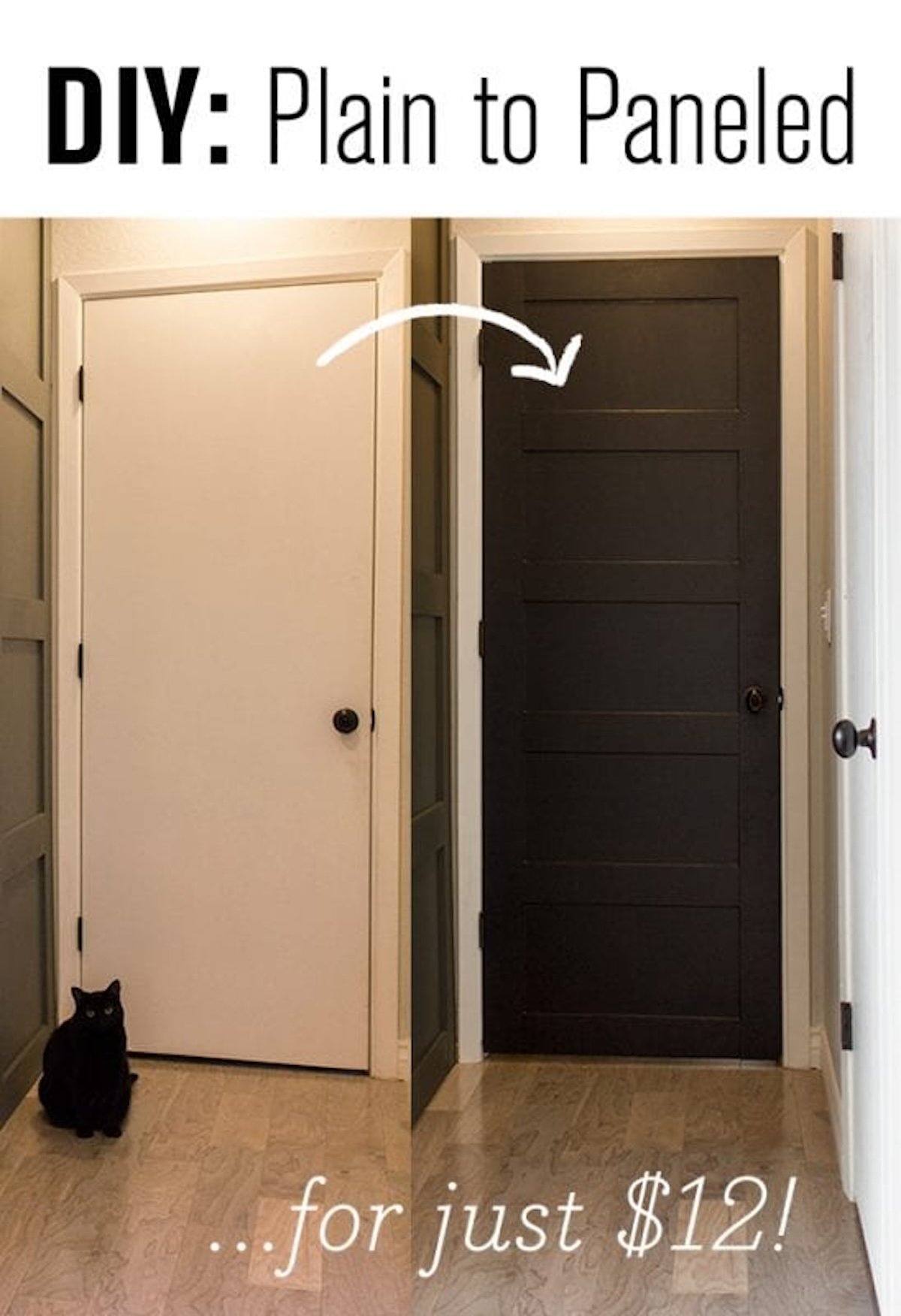 DIY Paneled Door On A Budget By Jenna Sue Design Co Featured On @Remodelaholic 548x800