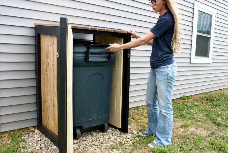 Diy Trash Can Cover, Woodshop Diaries