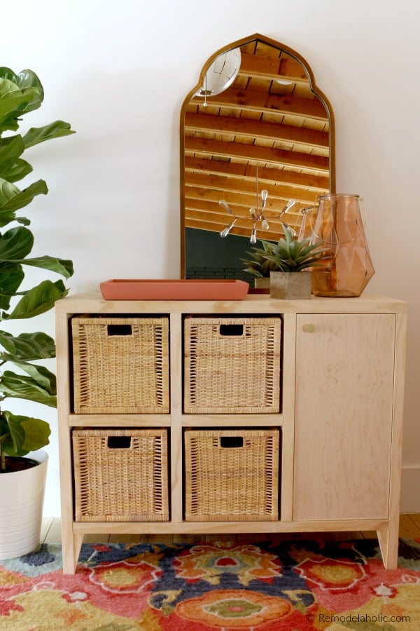 DIY Tutorial To Build An Entry Table Console With Cabinet And Cubby Storage, Remodelaholic