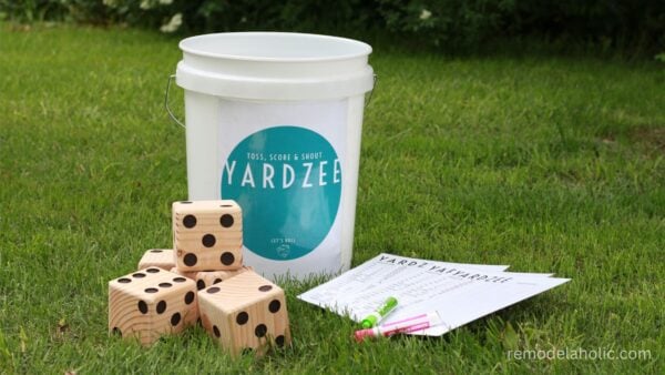 DIY Yard Dice And Printable Yardzee Scorecard And Game Instructions, Remodelaholic