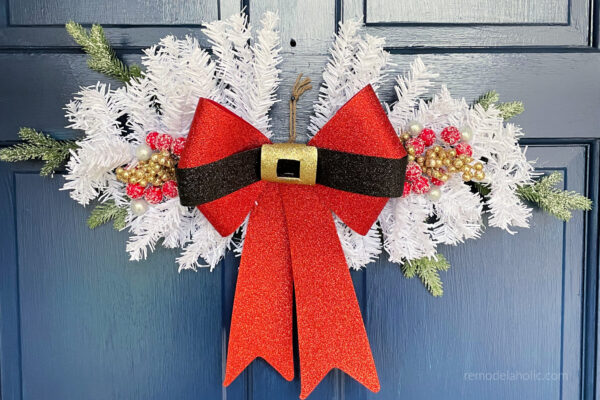 Dollar Tree Diy Christmas Swag For Front Door Or Stairs, Remodelaholic