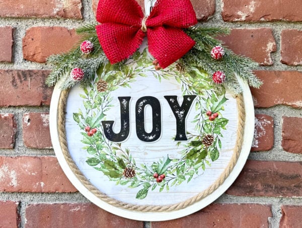 Dollar Tree Pizza Pan Wreath For Christmas Decor DIY, Remodelaholic