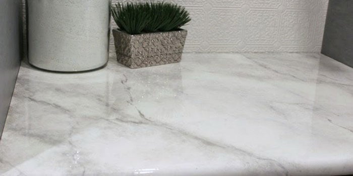 DIY Faux Marble Countertop to Fit $30 Budget