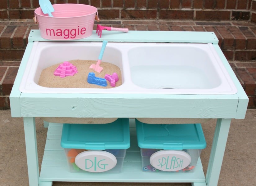 Build a Kids Sand and Water Table from an Old Sink