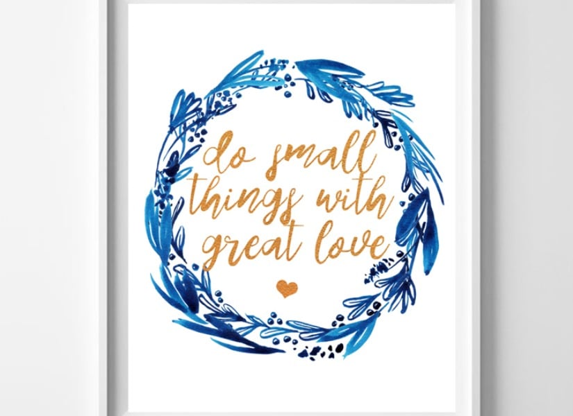 Feat Non Traditional Valentine's Day Art Print, Do Small Things With Love, Remodelaholic