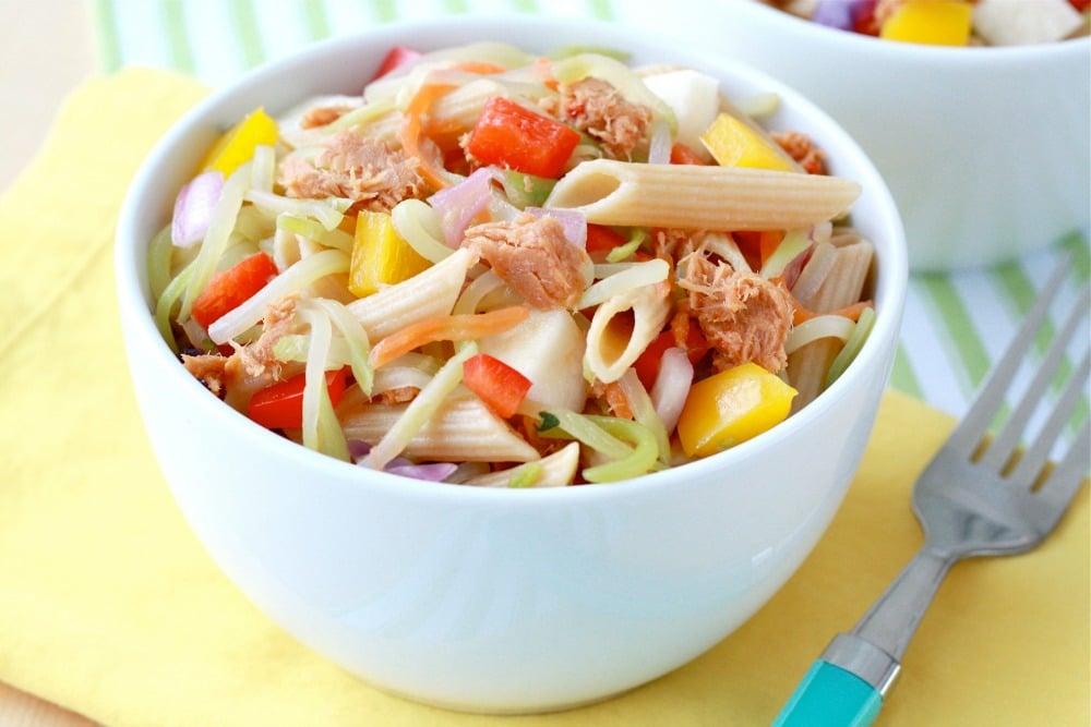 Sweet and Spicy Tuna Pasta Salad