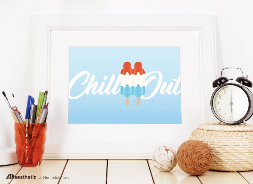 Free Printable Graphic Chill Out AD Aesthetic For Remodelaholic Horizontal