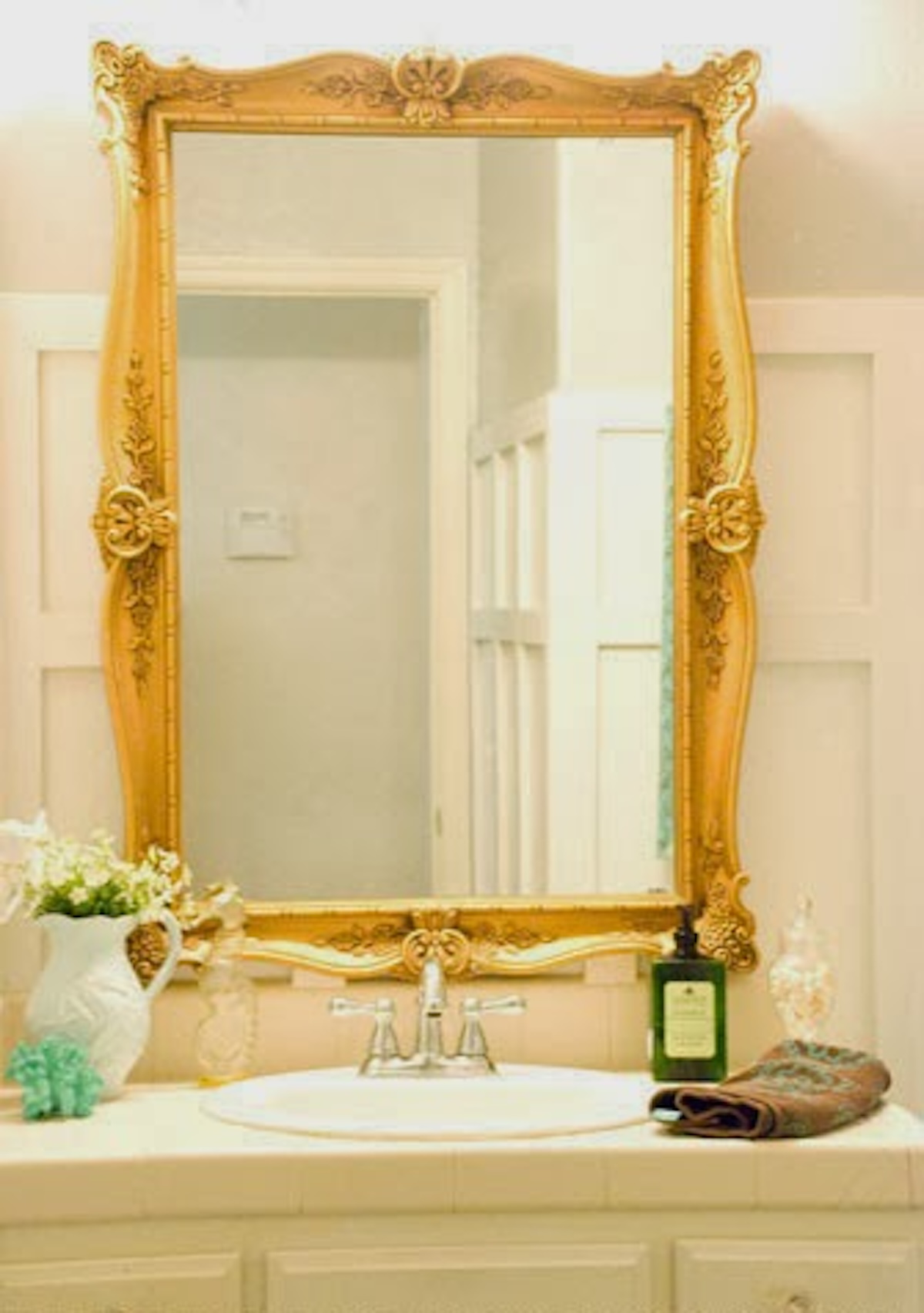 Gold Framed Bathroom Mirror