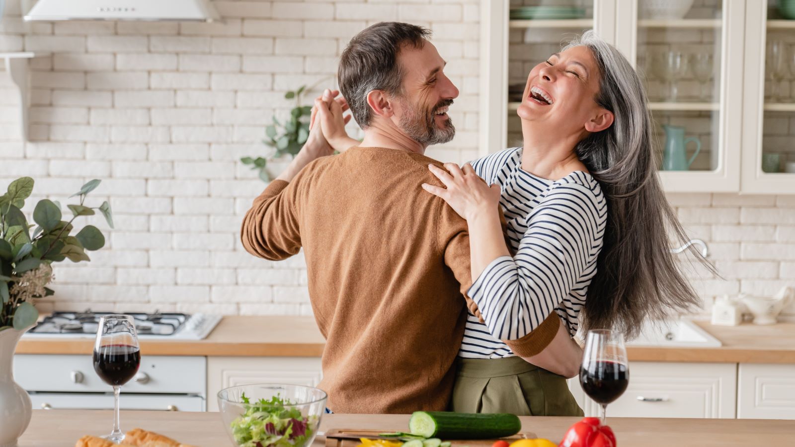 Happy Couple Kitchen