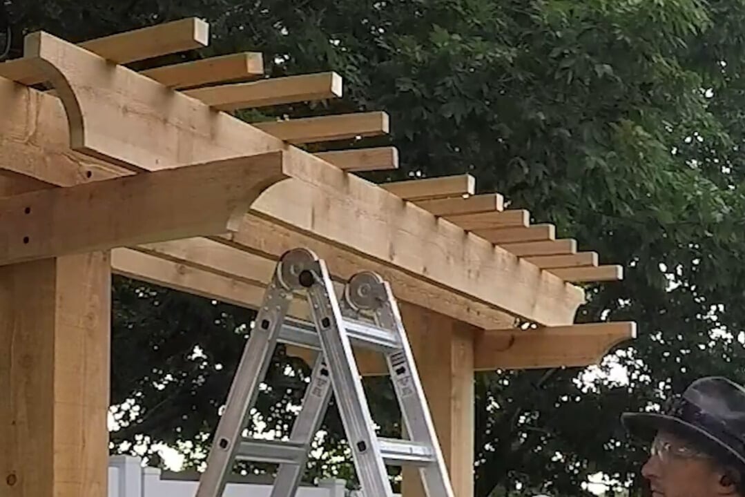 How To Install Rafter Purlin Top Of DIY Swing Arbor, Remodelaholic