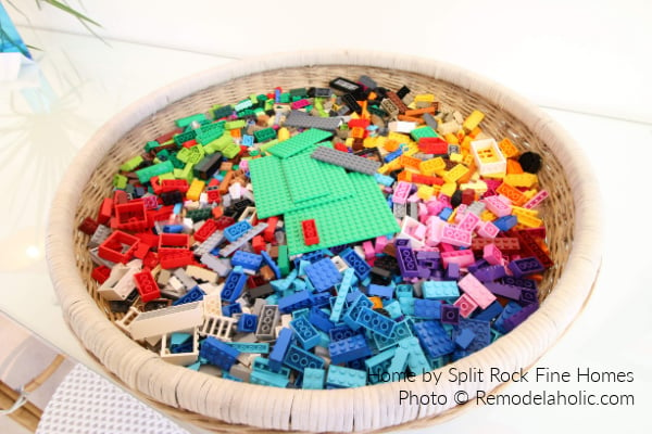 Lego Blocks In A Basket SGPH 2019 H20 Remodelaholic Decorative Toy Storage Ideas