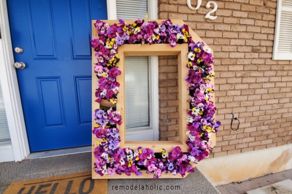 Letter D Cedar Monogram Planter For Flowers, Remodelaholic