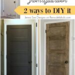 Make A 5 Panel Door From A Flat Door Jenna Sue Designs On @Remodelaholic 509x800 Copy