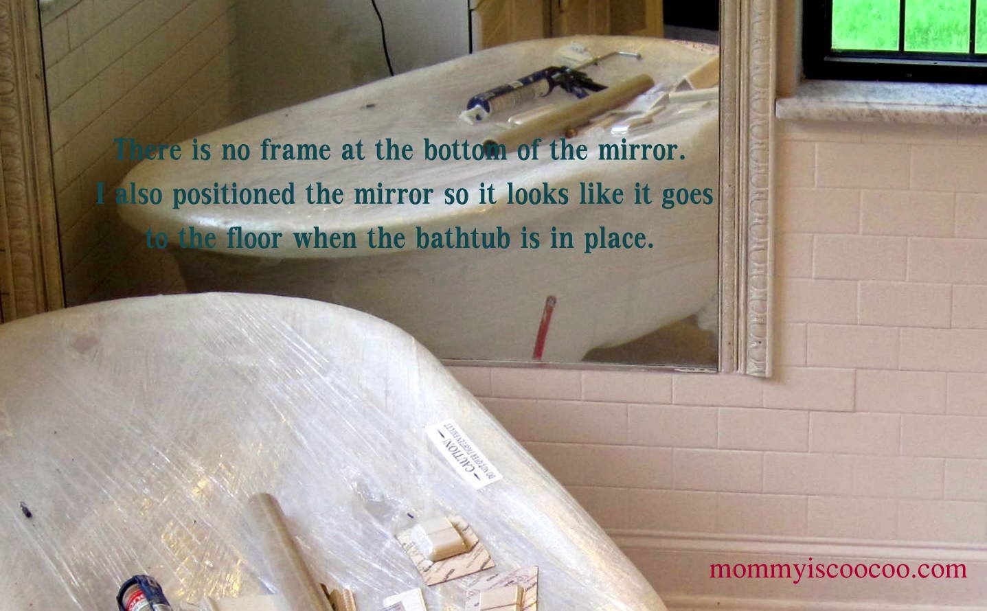 mirror behind tub, Mommy is Coocoo on Remodelaholic