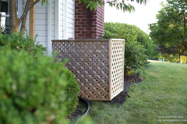 Outdoor Air Conditioner Screen Heatherednest.com For Remodelaholic 15