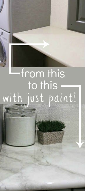 Painted Faux Marble Countertop Tutorial Batchelors Way On Remodelaholic