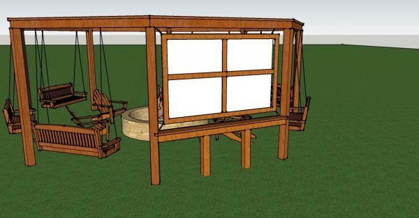 Pergola Tutorial with Optional Movie Screen by Little White House Blog featured on @Remodelaholic