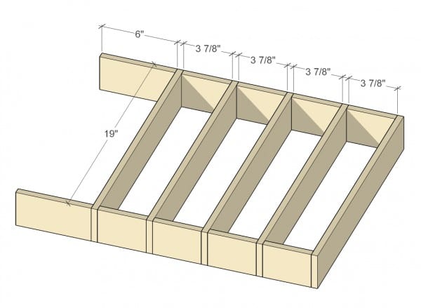 Remodelaholic Removable Large Utensil Drawer Organizer Step 1