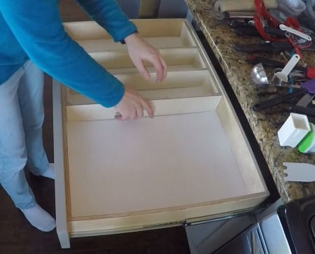 Remodelaholic Removable Large Utensil Drawer Organizer Step 2