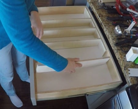 Create a pattern with the dividers for the organizer