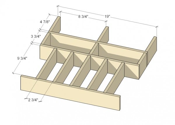 Remodelaholic Removable Utensil Drawer Organizer Step 2a