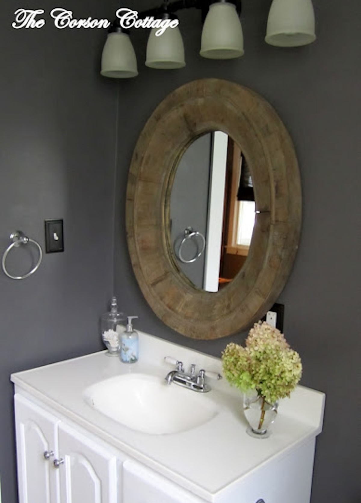 Round Driftwood Mirror