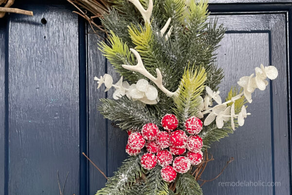 Simple DIY Dollar Tree Christmas Wreath Tutorial, Remodelaholic