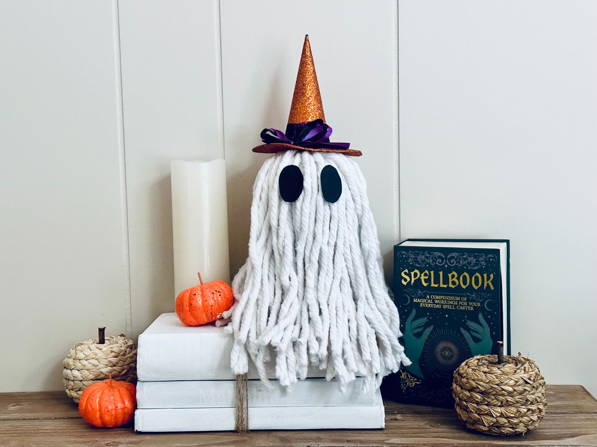 Simple Dollar Tree Ghost Mop DIY Tutorial, Remodelaholic (30)