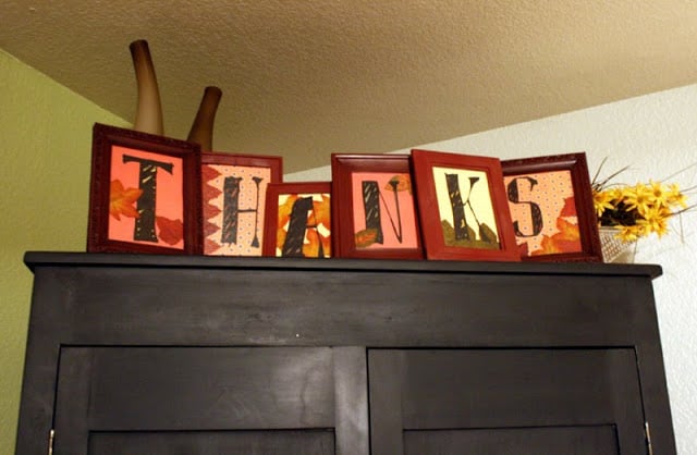 A Sign of Gratitude; Thanksgiving decor ideas