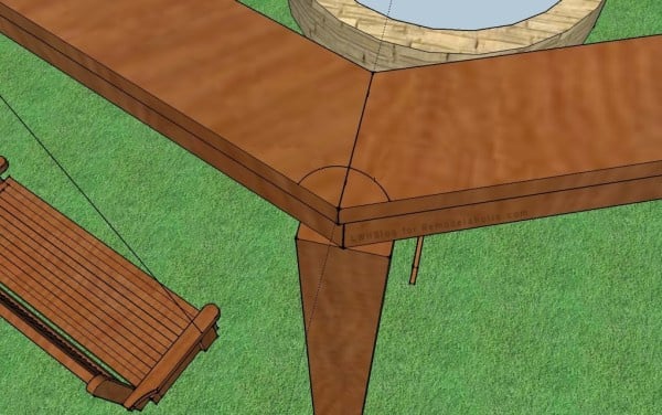 Top Beam And Cap, Diy Backyard Pergola Tutorial, LWHBlog For Remodelaholic