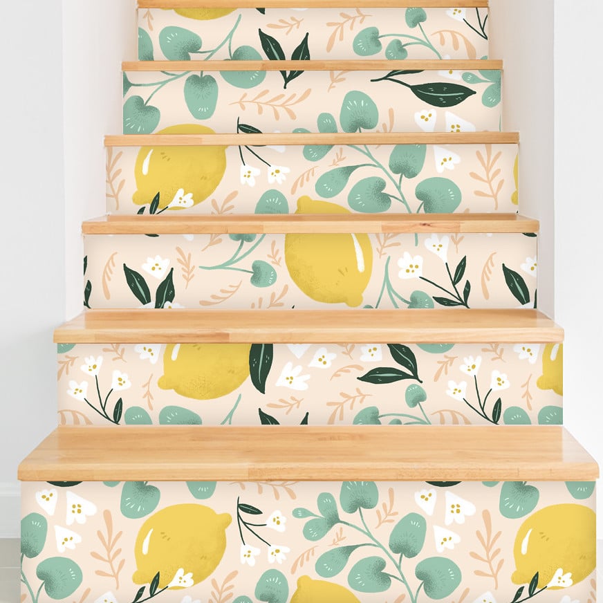 Wallpapered Stairs