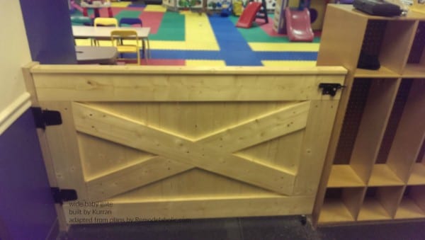 Wide Barn Door Baby Gate With Caster Wheel, Building Plan By Remodelaholic