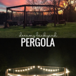 Backyard Pergola Swing Set Around A Fire Pit, Plans And Tutorial LWHBlog For Remodelaholic