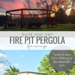 DIY Backyard Pergola With Swings Around Fire Pit Remodelaholic