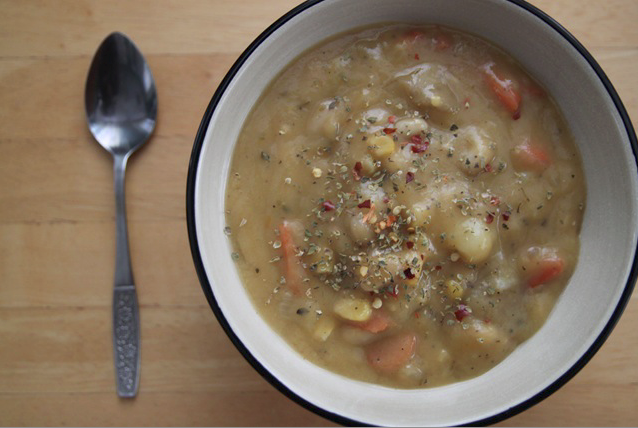 Creamy Bean, Potato, and Corn Soup