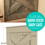 How To Build A DIY Wooden Barn Door Baby Gate, Indoor Pet Gate, With Matching Dutch Split Door #remodelaholic