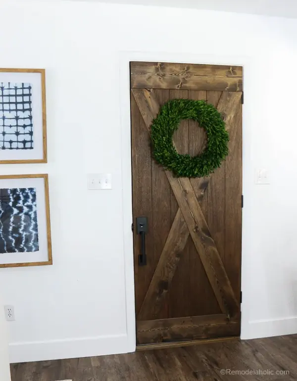 Barn Door From An Old Solid Core Door Makeover @Remodelaholic 65