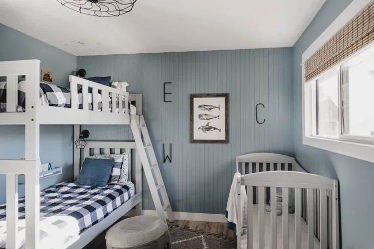 Best Blue Paint Colors Boys Room In Light Blue Gray Behr Nor’Wester, Lemon Thistle